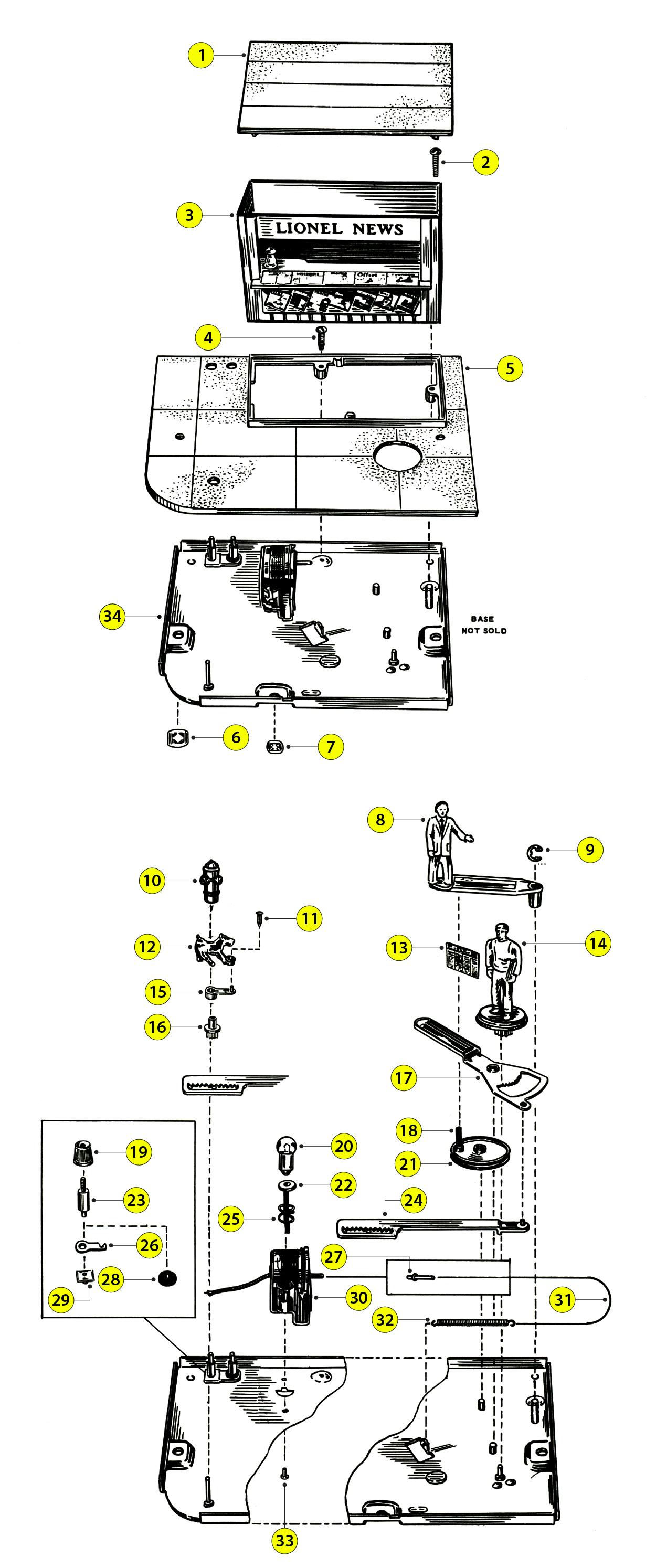Lionel 128 Parts List and - Exploded View Parts Diagram – Trainz