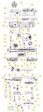 Lionel 2028 2328 2337 2338 2339 2346 2348 2329 Parts List and - Exploded View Parts Diagram