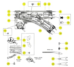 Lionel 1024 Parts List and Exploded Parts Diagram