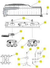 Lionel 242T 242T-SP 247T 250T Parts List and Exploded Parts Diagram