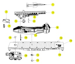 Lionel 6650, 6640 & 6630 Parts List and Exploded Parts Diagram