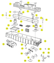 Lionel LTI 6-16628 6-16674 6-16712 Parts List and Exploded Parts Diagram