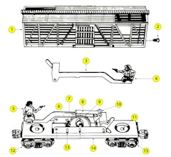 Lionel 3370 Parts List and Exploded Parts Diagram