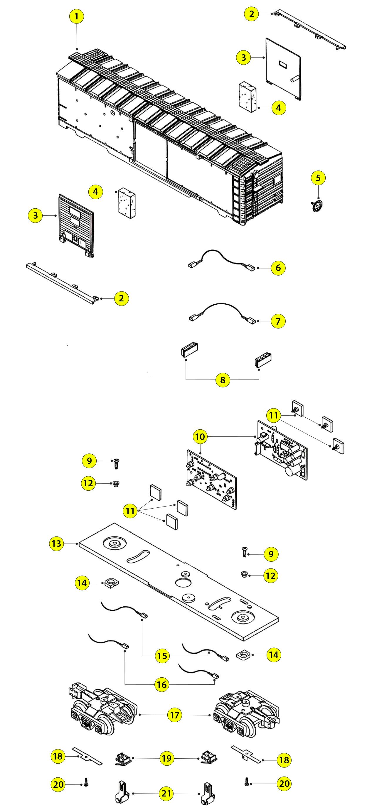Lionel LTI 6-16791 Parts List and Exploded Parts Diagram