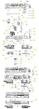Lionel 2240, 2242, 2243, 2245 parts list and detailed exploded view diagrams