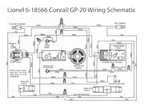 Lionel LTI 6-18566 Conrail GP-20 Schematic Wiring Diagram