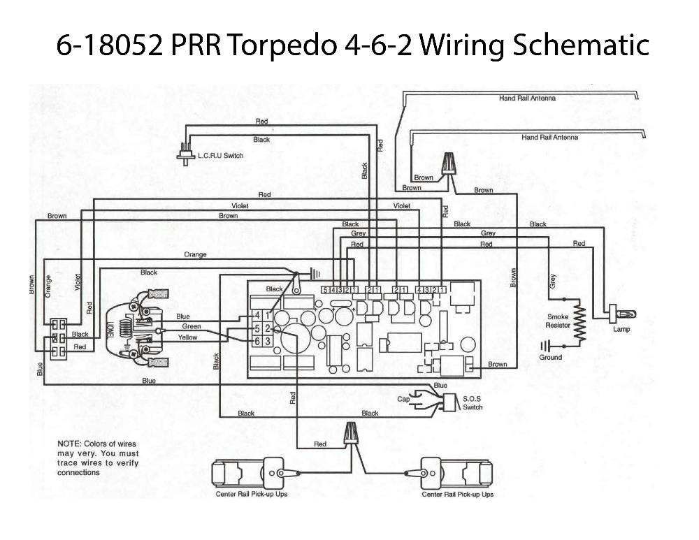 Lionel LTI 6-18052 PRR Torpedo 4-6-2 Schematic Wiring Diagram