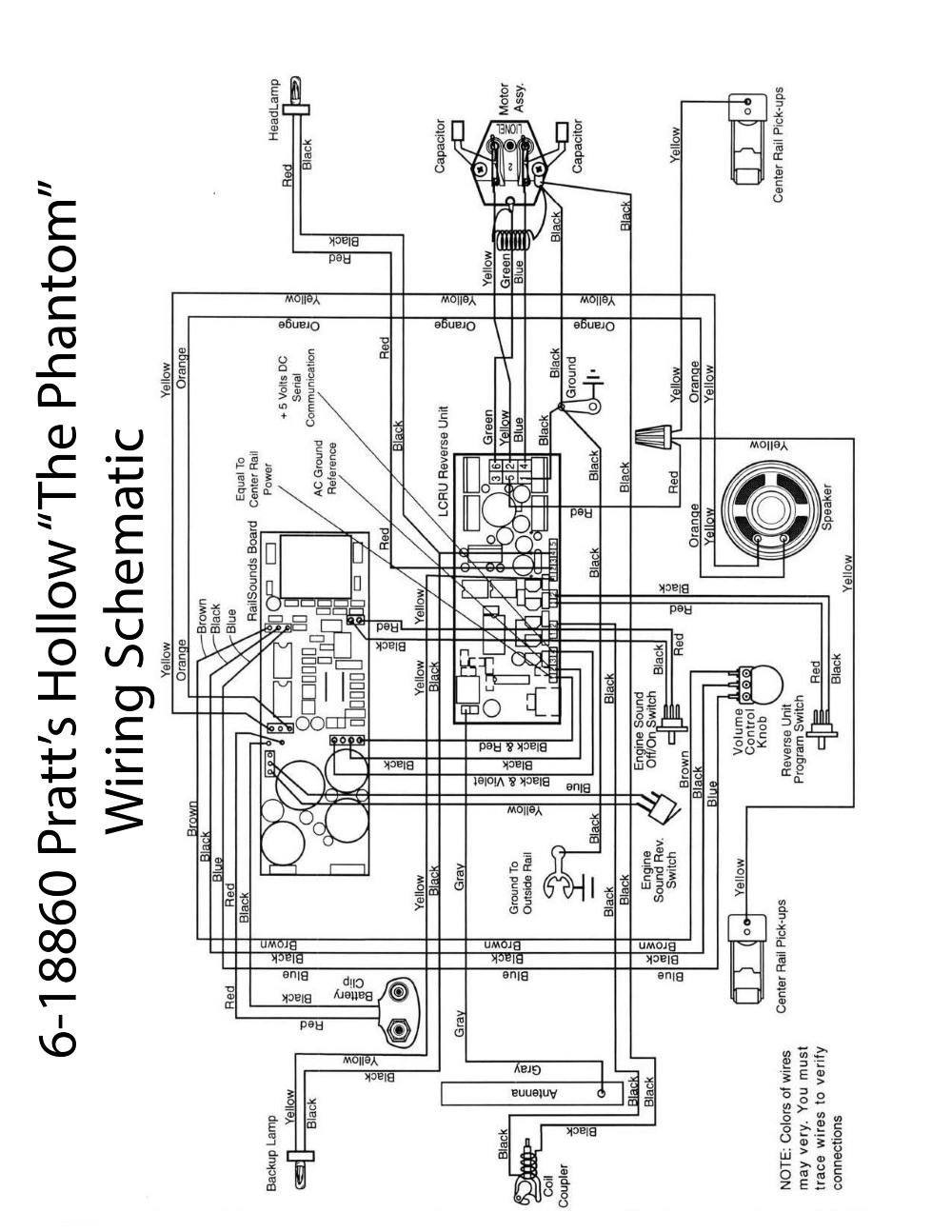 Lionel LTI 6-18860 Pratt's Hollow "The Phantom" Schematic Wiring Diagram
