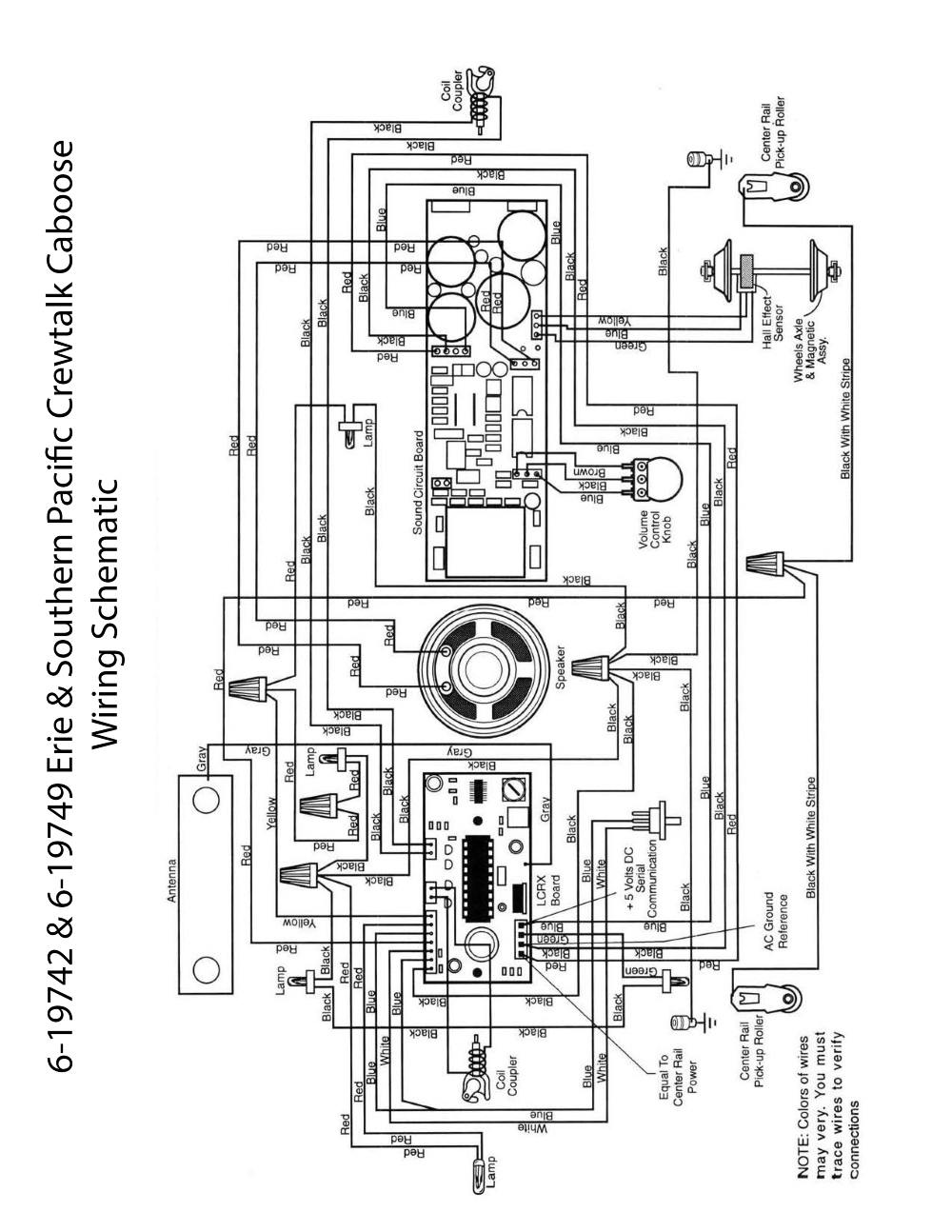 Lionel LTI 6-19742 & 6-19749 Crewtalk Caboose Schematic Wiring Diagram