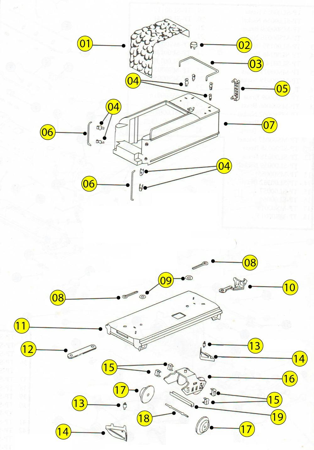 Lionel Prewar 384T 385T 1835T 390T Parts List and Exploded Parts Diagram