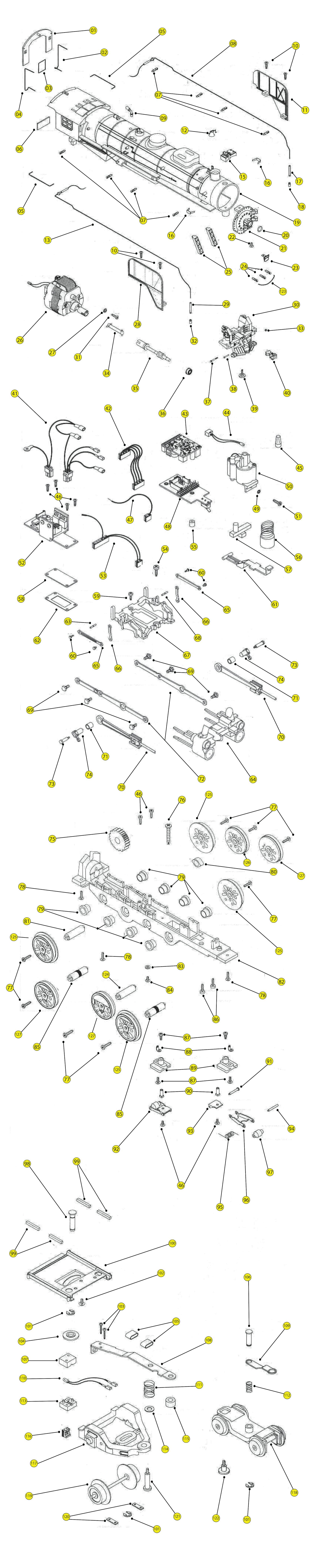 Lionel LTI 6-18064 Parts List and Exploded Parts Diagram