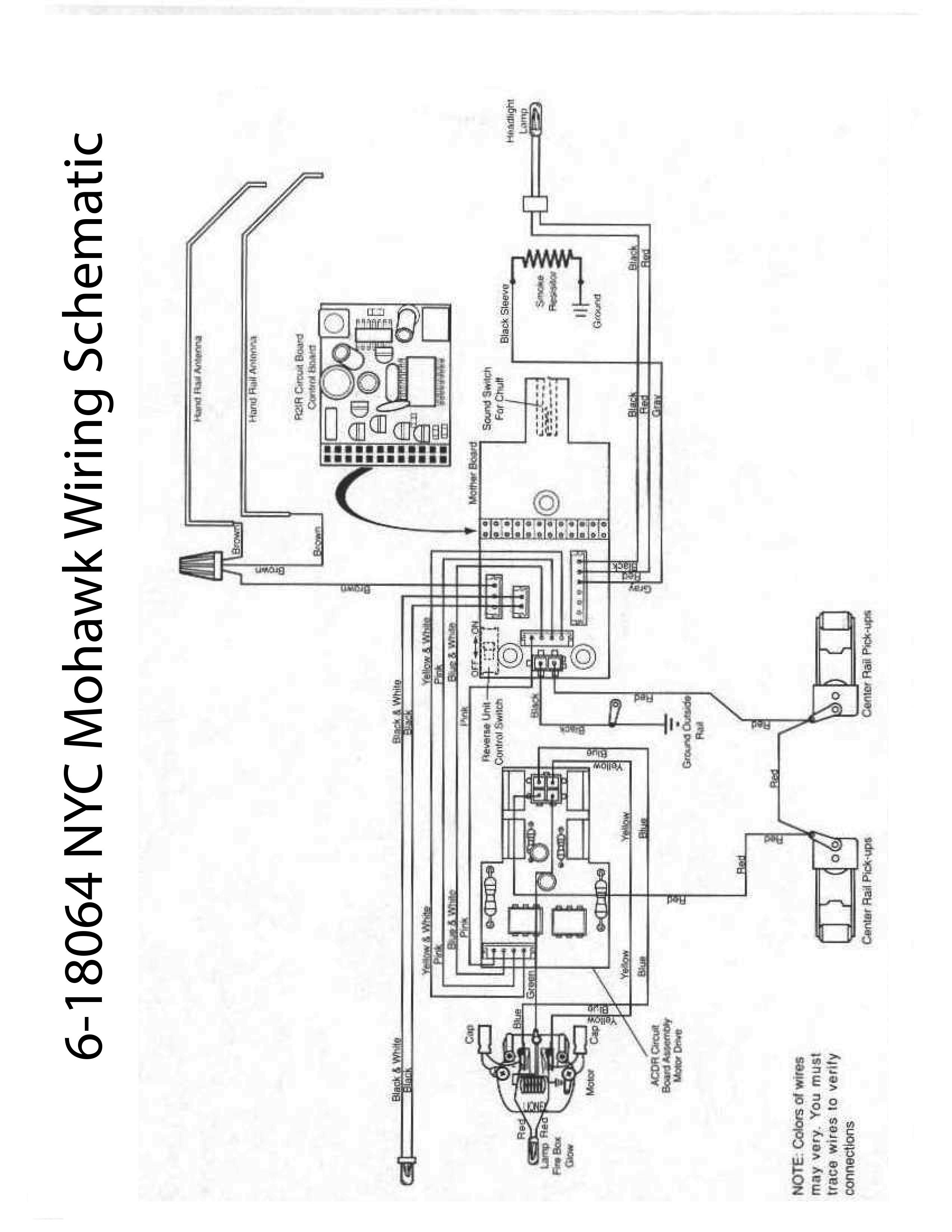Lionel LTI 6-18064 NYC Mohawk Steam Locomotive Wiring Schematic