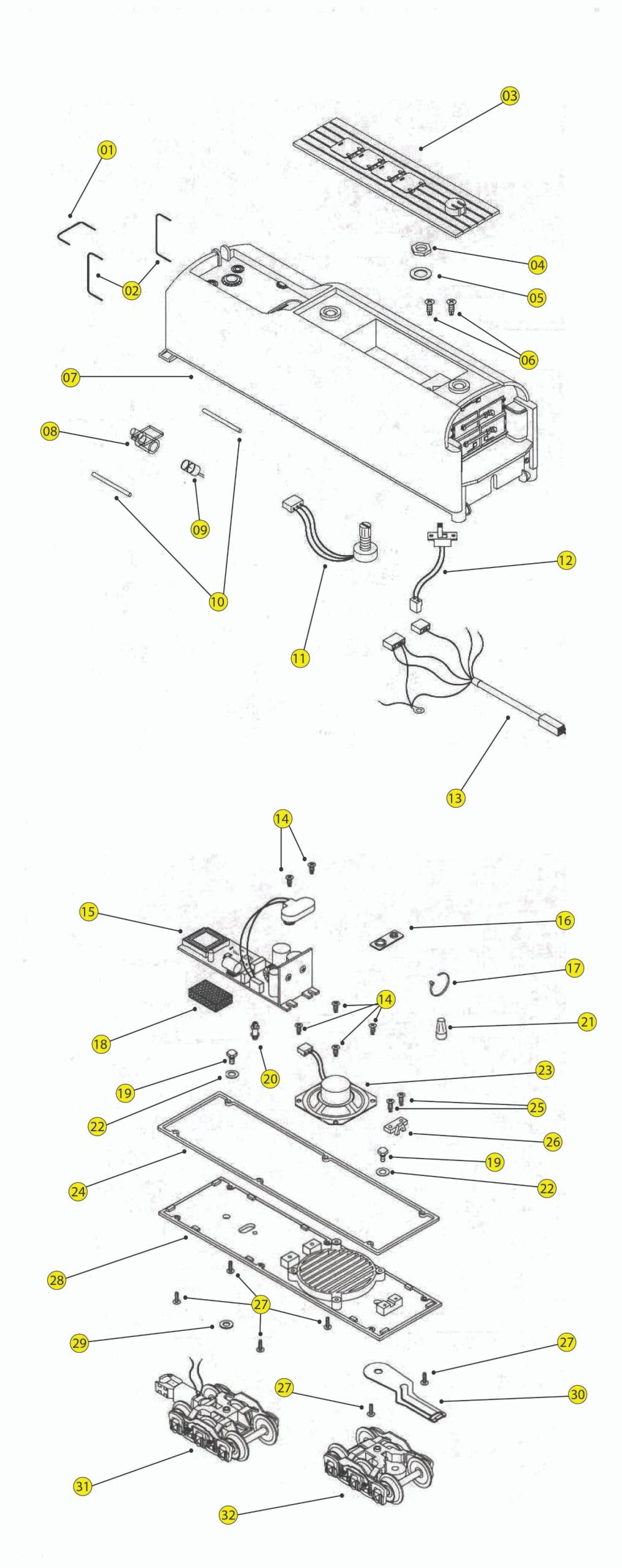 Lionel LTI 6918071T01 Parts List and Exploded Parts Diagram