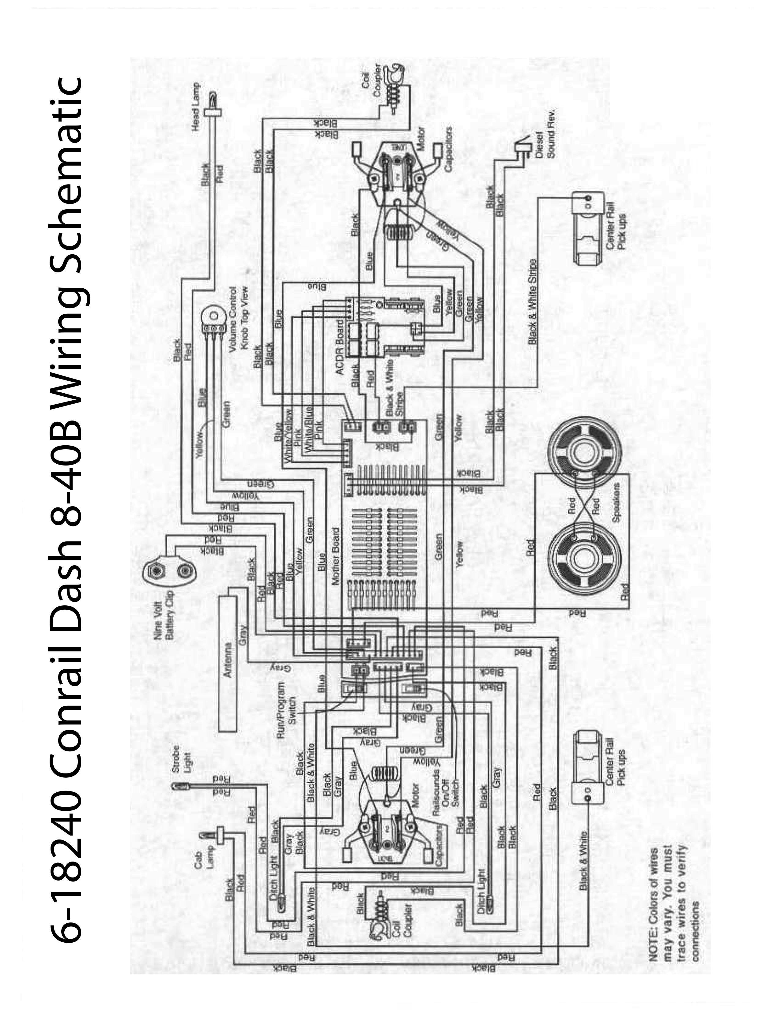 Lionel LTI 6-18240 Conrail Dash 8-40B Wiring Schematic